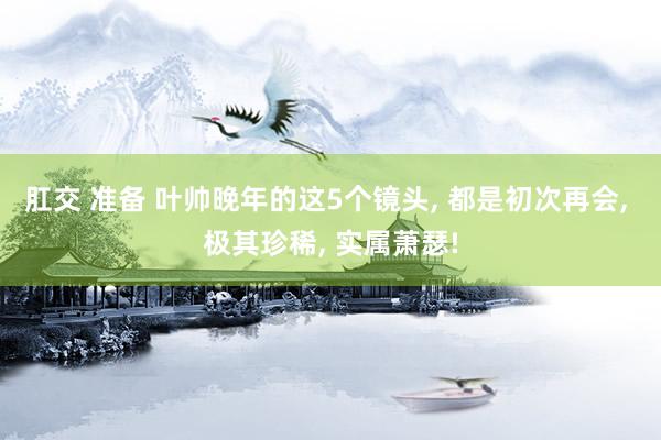 肛交 准备 叶帅晚年的这5个镜头， 都是初次再会， 极其珍稀， 实属萧瑟!