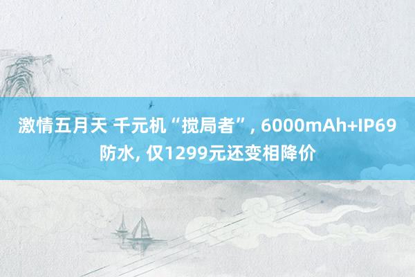 激情五月天 千元机“搅局者”， 6000mAh+IP69防水， 仅1299元还变相降价